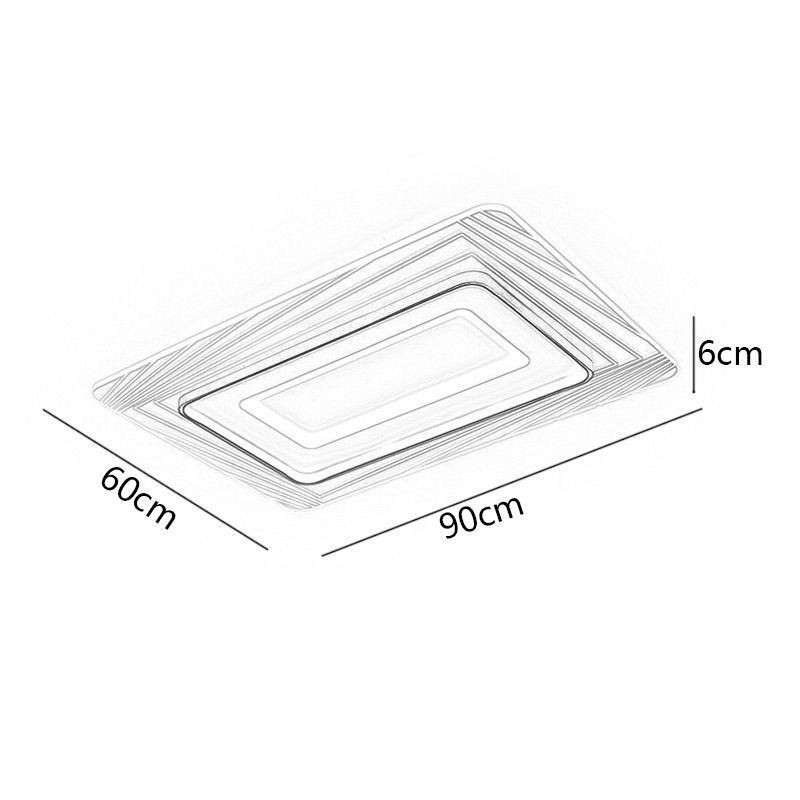 Obdĺžnikové zapustené stropné svietidlo Minimalistické akrylové ultratenké stropné svietidlo