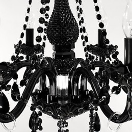 Luster Black Crystal Modern 6 svetiel