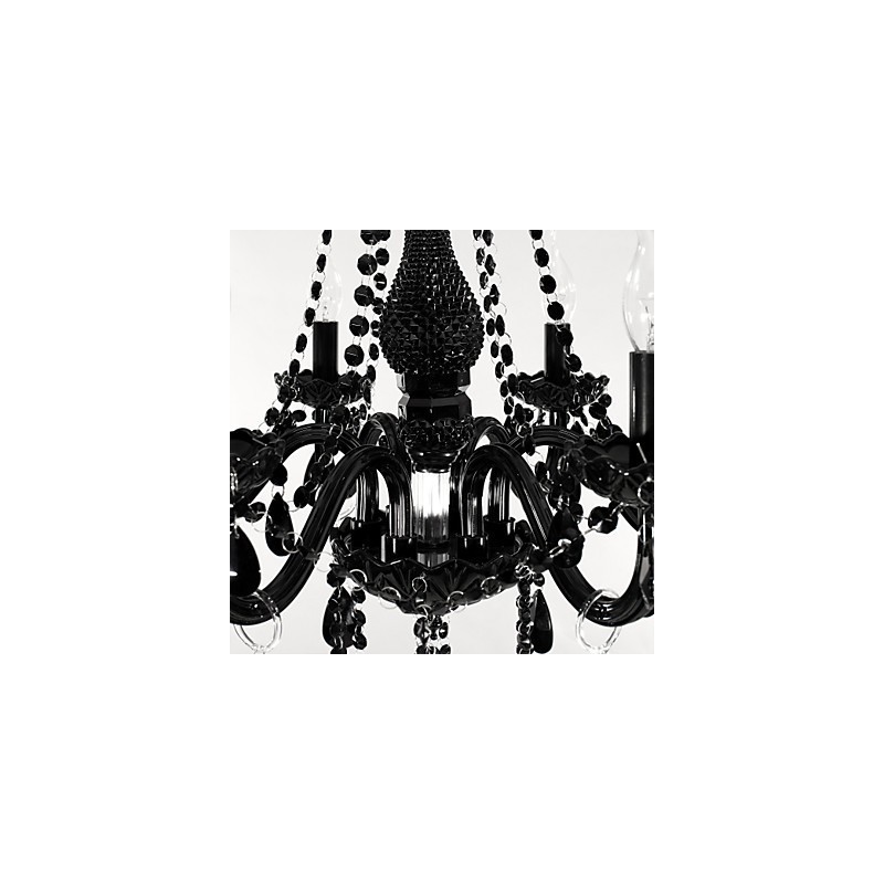 Luster Black Crystal Modern 6 svetiel