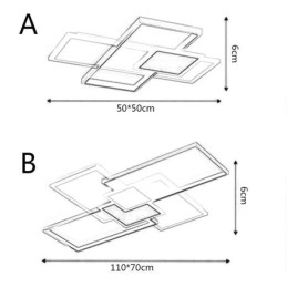 Moderné stropné svietidlo štvorcové akrylové zapustené stropné svietidlo