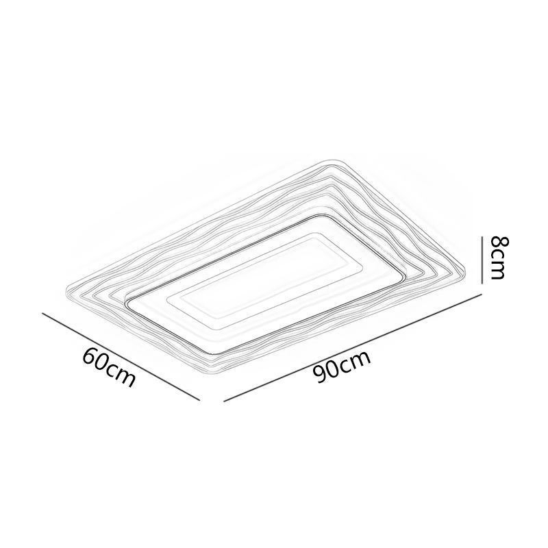 Obdĺžnikové zapustené minimalistické akrylové ultratenké stropné svietidlo
