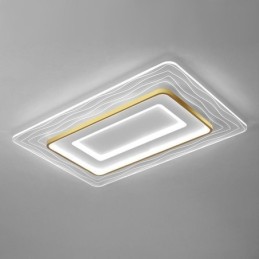 Obdĺžnikové zapustené minimalistické akrylové ultratenké stropné svietidlo