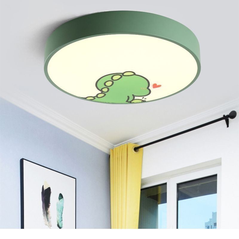 Kreslená stropná lampa so zvieracím detským stropom
