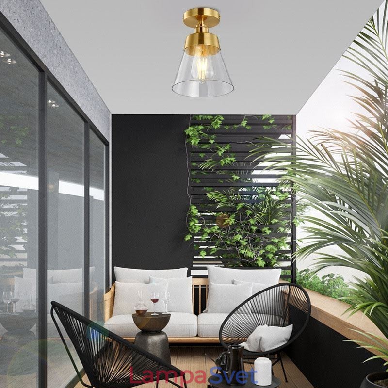 Súčasné sklenené zapustené stropné svietidlo 1 svetlomosadzný povrch