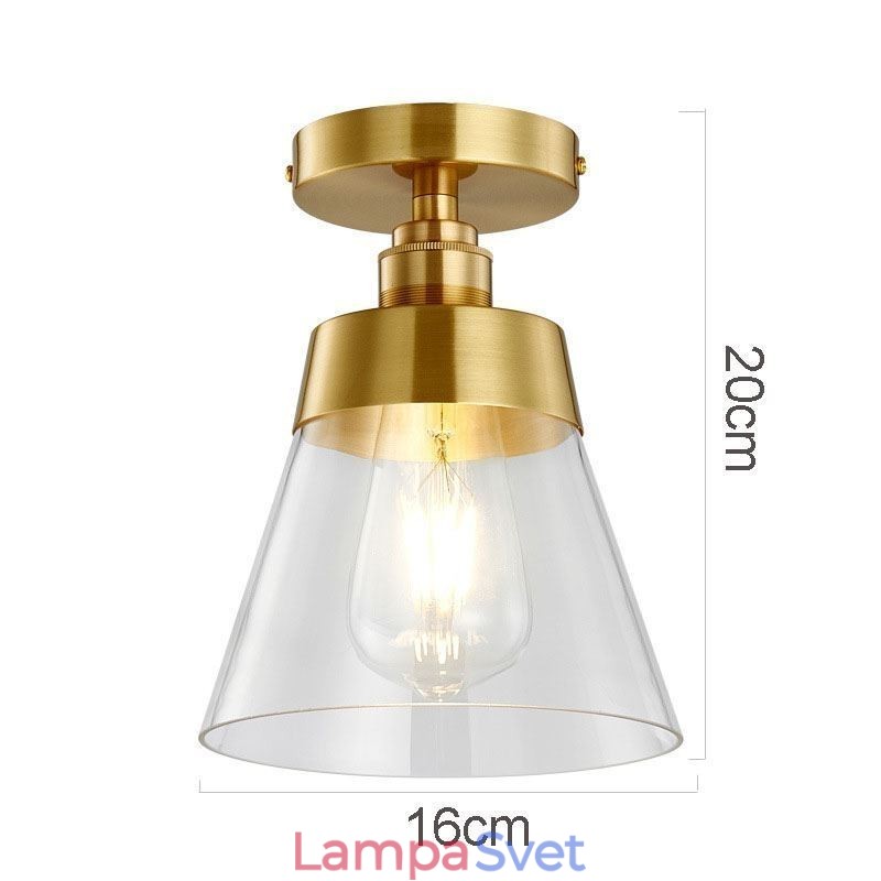 Súčasné sklenené zapustené stropné svietidlo 1 svetlomosadzný povrch