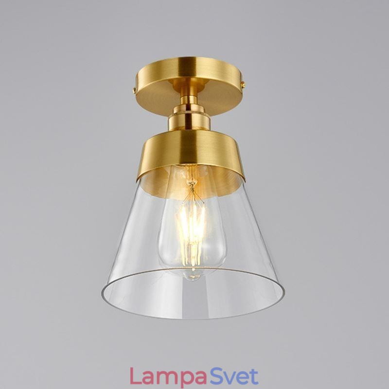 Súčasné sklenené zapustené stropné svietidlo 1 svetlomosadzný povrch