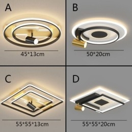 Geometrické zapustené akrylátové stropné svietidlo