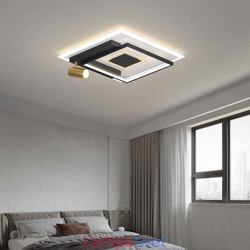 Geometrické zapustené akrylátové stropné svietidlo