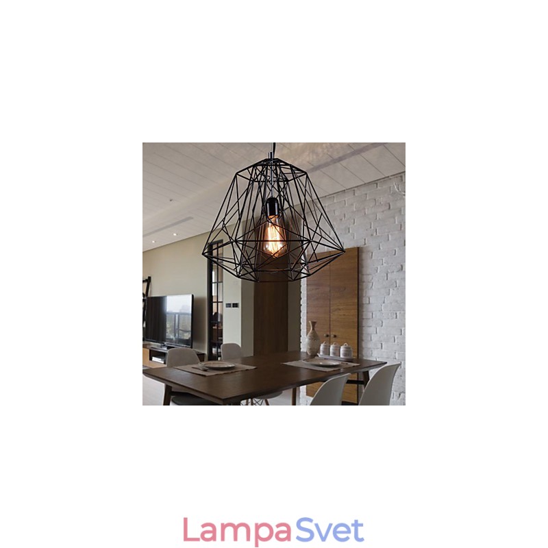 Prívesok v tienidlo na lampu v čiernej farbe