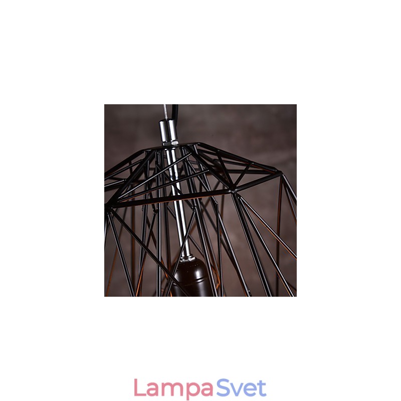 Prívesok v tienidlo na lampu v čiernej farbe