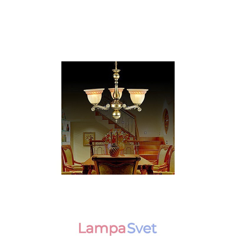 Luster Three Lights Bronze European Retro Classic