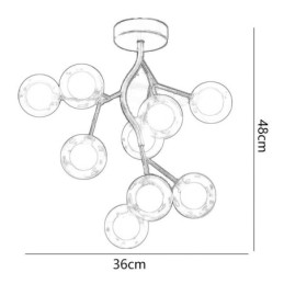 Zapustené stropné svietidlo Nordic Branches
