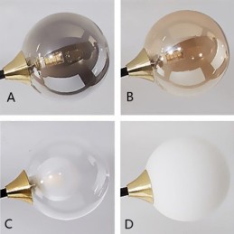 Sklenené guľôčkové stropné svietidlo Magic Bean