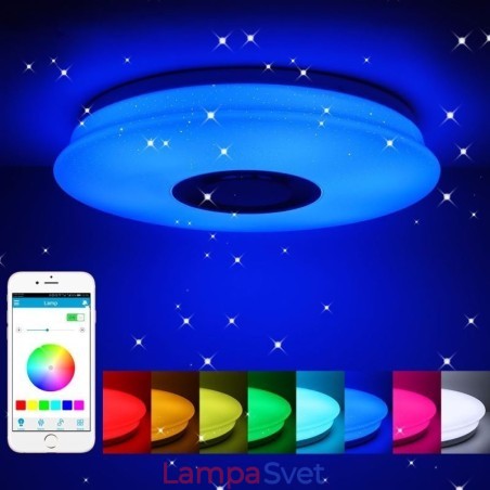 Farebné stropné svietidlo pod omietku s funkciou časovania hudobného reproduktora Bluetooth Farebné stropné svietidlo pod omietku s funkciou časovania hudobného reproduktora Bluetooth