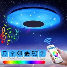 Farebné stropné svietidlo pod omietku s funkciou časovania hudobného reproduktora Bluetooth