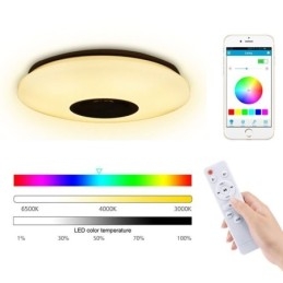 Farebné stropné svietidlo pod omietku s funkciou časovania hudobného reproduktora Bluetooth
