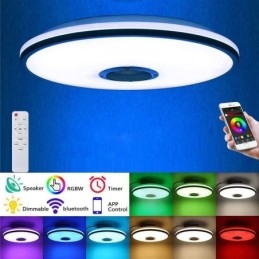 Zapustené farebné stropné svietidlo s funkciou časovania hudobného reproduktora Bluetooth