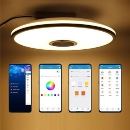 Zapustené farebné stropné svietidlo s funkciou časovania hudobného reproduktora Bluetooth