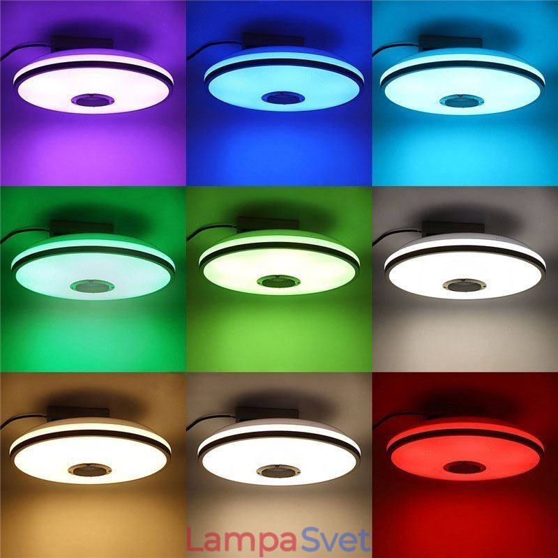 Zapustené farebné stropné svietidlo s funkciou časovania hudobného reproduktora Bluetooth