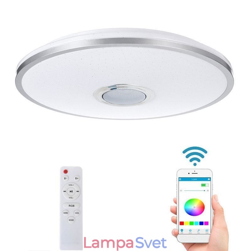 Zapustené farebné stropné svietidlo s funkciou časovania hudobného reproduktora Bluetooth
