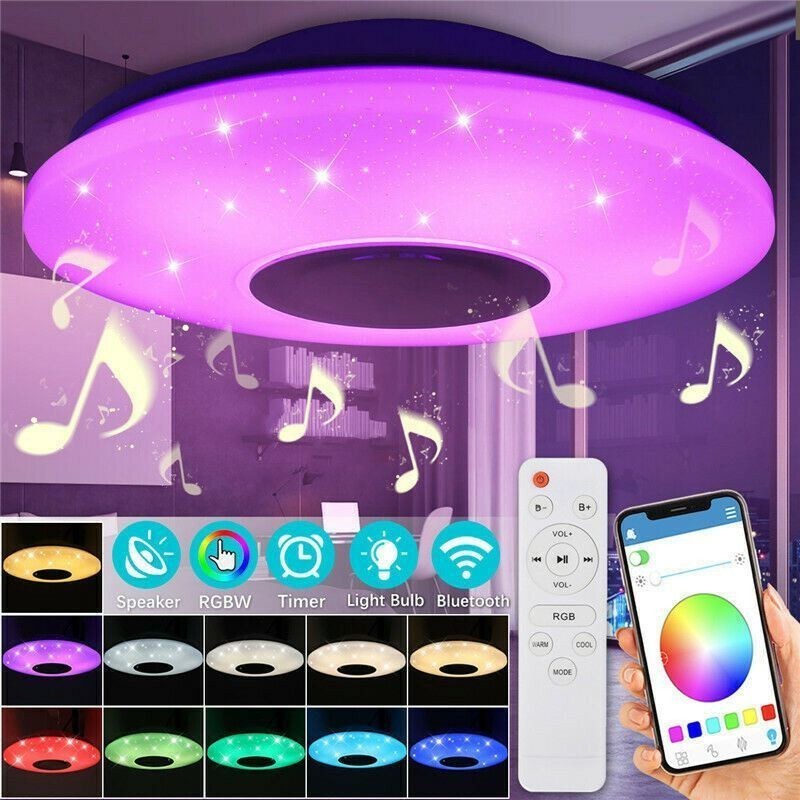 Zapustená dekoratívna lampa Diaľkové ovládanie APP Bluetooth Music Speaker Lampa