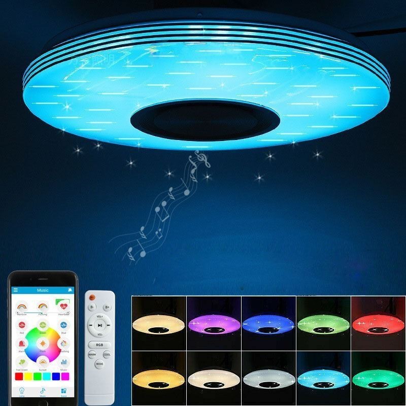 Zapustené stropné svietidlo Dekoratívne svietidlo Diaľkové ovládanie APP Bluetooth Music Speaker Lampa