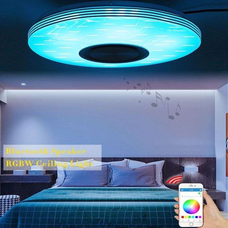 Zapustené stropné svietidlo Dekoratívne svietidlo Diaľkové ovládanie APP Bluetooth Music Speaker Lampa