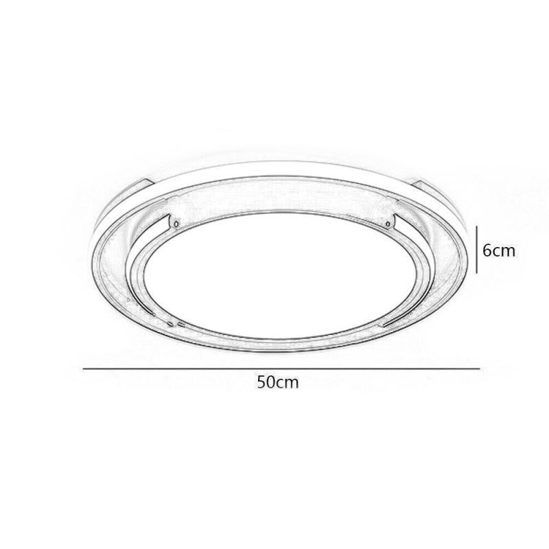 Moderné minimalistické zapustené stropné svietidlo s kruhovým stropom