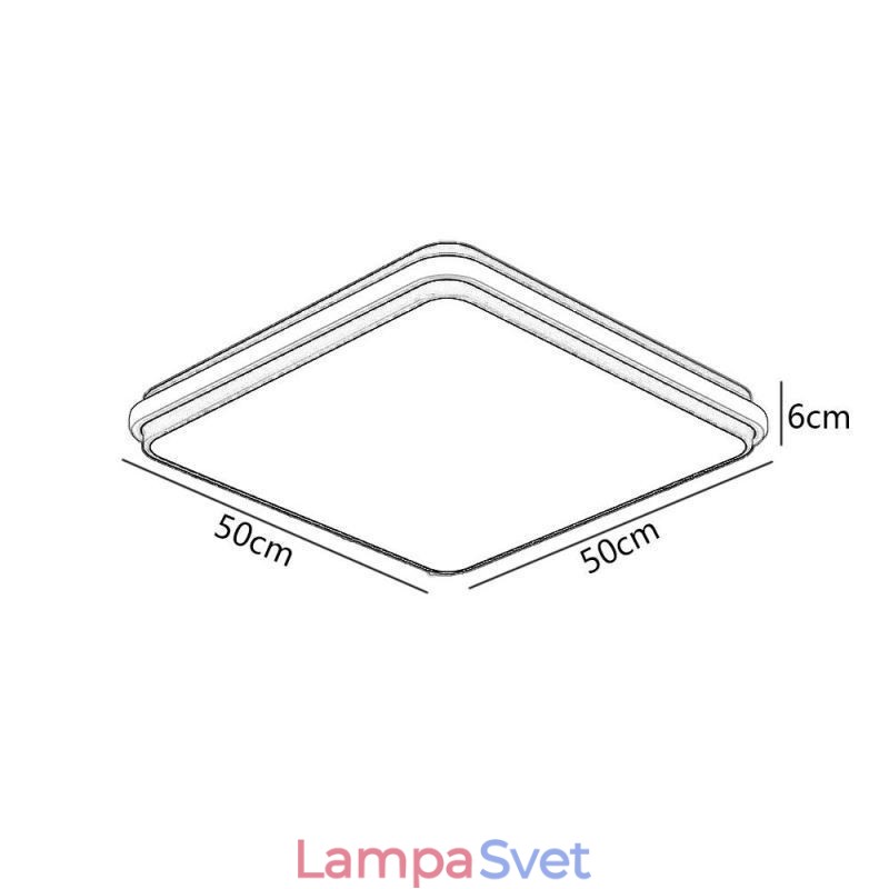 Minimalistické štvorcové stropné svietidlo so zapustenou montážou Moderné akrylové osvetlenie