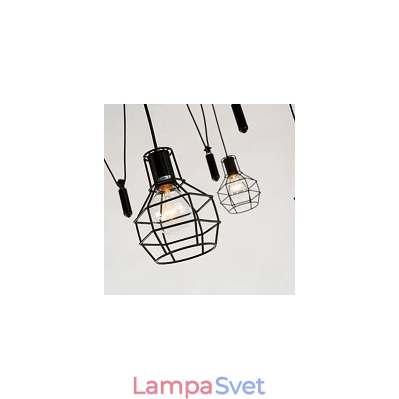 Jedáleň Luster na sedenie Americké vidiecke lampy a lucerny Zdvihnite drobné klietky Droplight