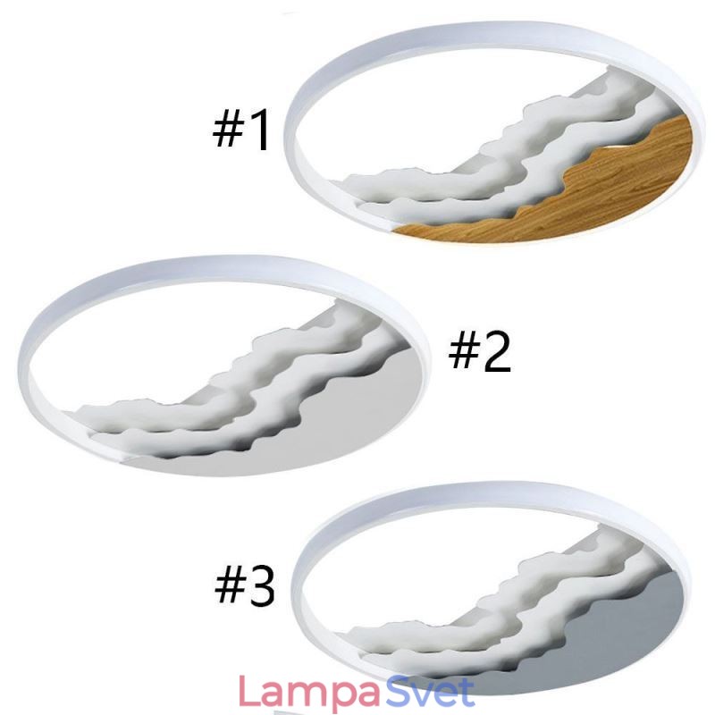 Okrúhle jedinečné akrylové stropné svietidlo v tvare vlny