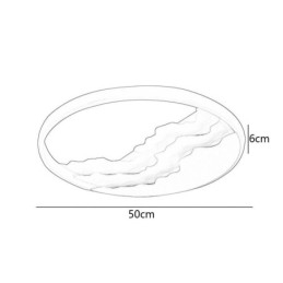 Okrúhle jedinečné akrylové stropné svietidlo v tvare vlny