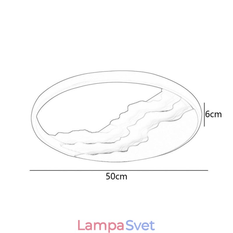 Okrúhle jedinečné akrylové stropné svietidlo v tvare vlny