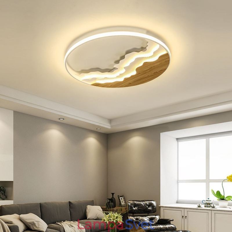 Okrúhle jedinečné akrylové stropné svietidlo v tvare vlny