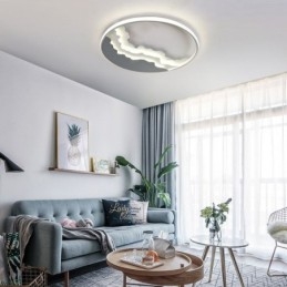 Okrúhle jedinečné akrylové stropné svietidlo v tvare vlny