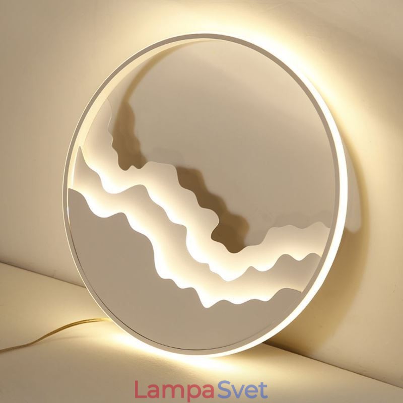 Okrúhle jedinečné akrylové stropné svietidlo v tvare vlny