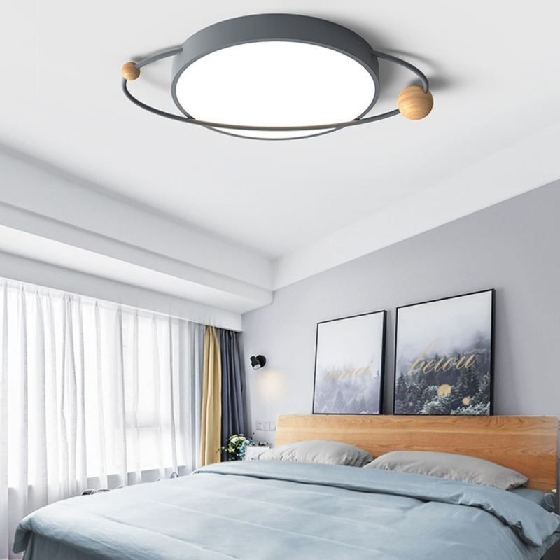 Moderné okrúhle stropné svietidlo Planet Flush Mount