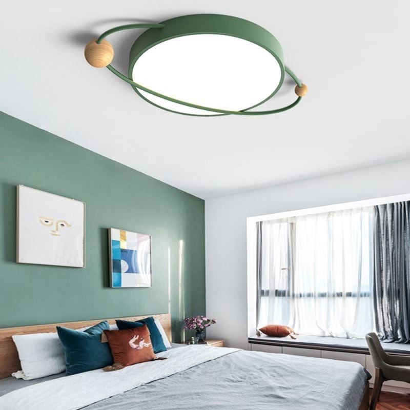 Moderné okrúhle stropné svietidlo Planet Flush Mount
