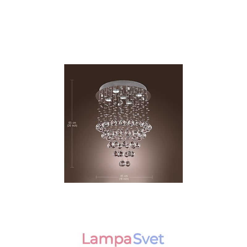 Krištáľový luster s 5 svetelným dizajnom (K9 Crystal)