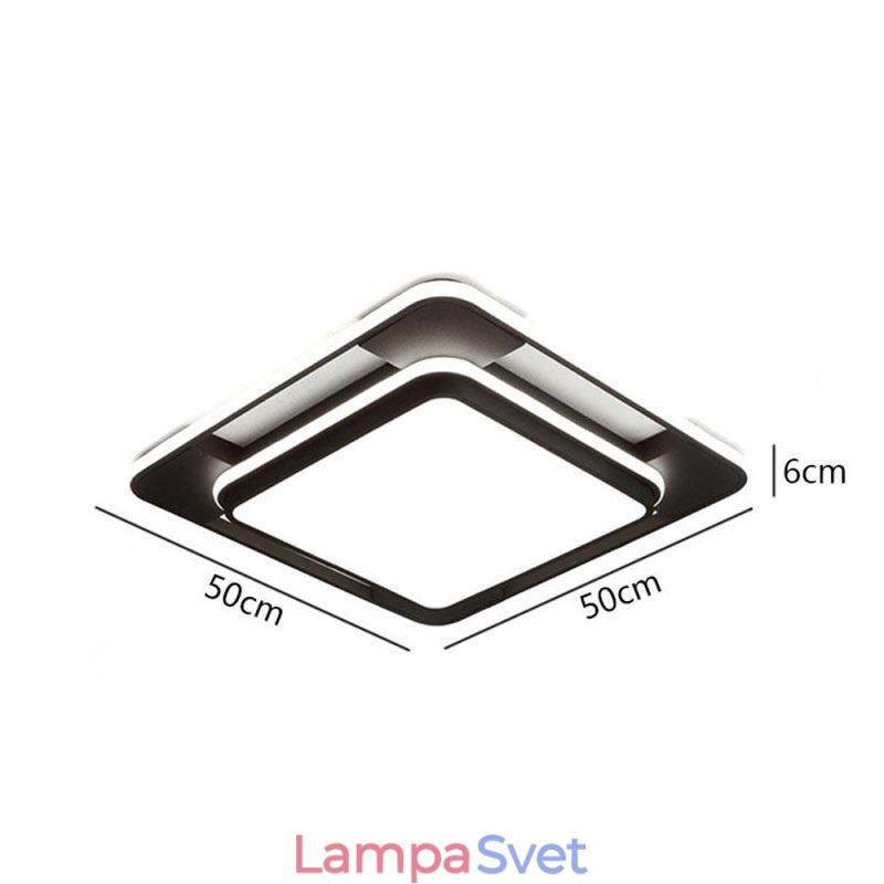 Moderné minimalistické zapustené osvetlenie štvorcové stropné svietidlo