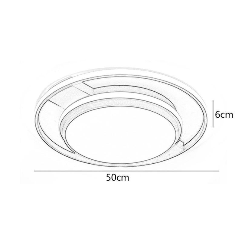 Moderné minimalistické okrúhle stropné svietidlo pod omietku