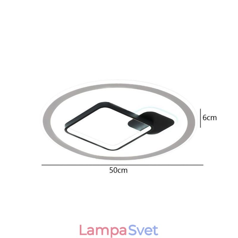 Moderné minimalistické stropné svietidlo okrúhle a štvorcové zapustené svietidlo