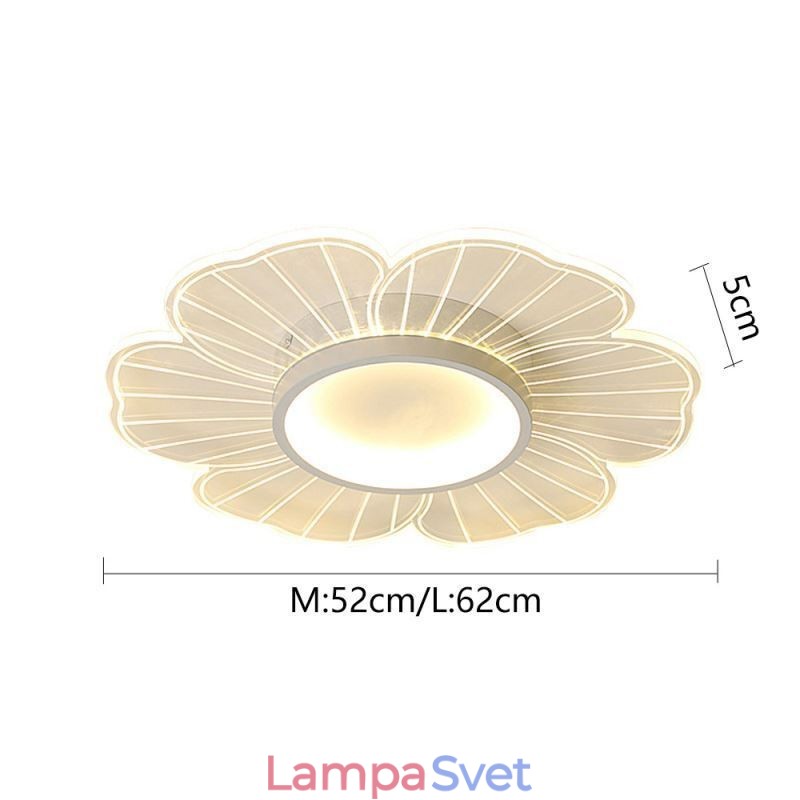 Minimalistické stropné svietidlo na zapustenú montáž okvetných lístkov, kreatívne dekoratívne osvetlenie