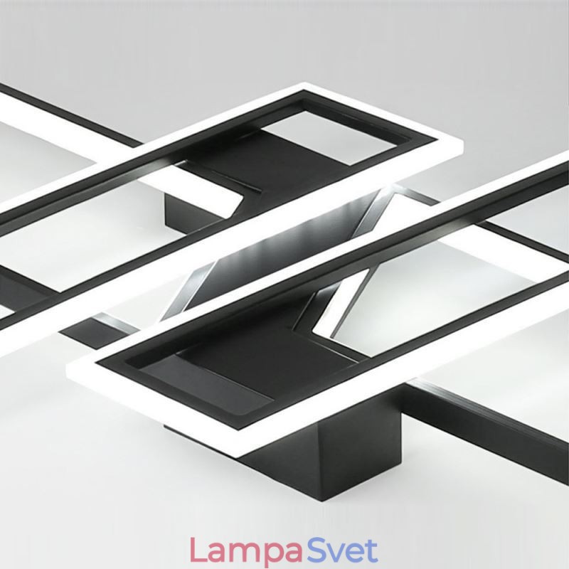 Moderné geometrické lineárne dekoratívne svietidlo so 4 svietidlami