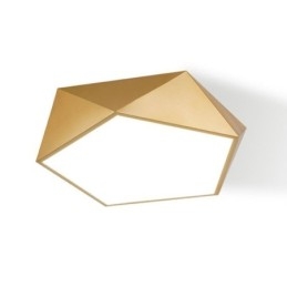 Zlaté geometrické zapustené akrylátové stropné svietidlo