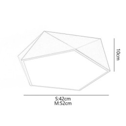 Zlaté geometrické zapustené akrylátové stropné svietidlo