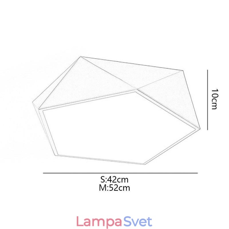Zlaté geometrické zapustené akrylátové stropné svietidlo