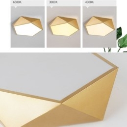 Zlaté geometrické zapustené akrylátové stropné svietidlo