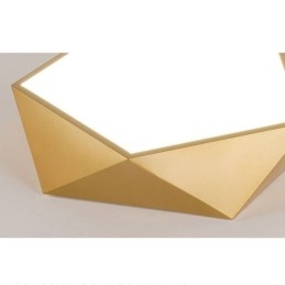 Zlaté geometrické zapustené akrylátové stropné svietidlo