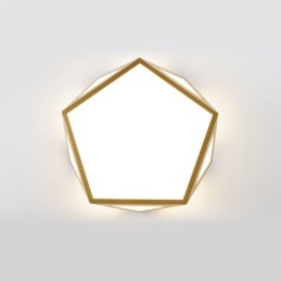Zlaté geometrické zapustené akrylátové stropné svietidlo